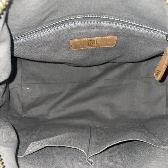 Frye Melissa Double Handle Satchel -BEIGE- Distressed Leather $348